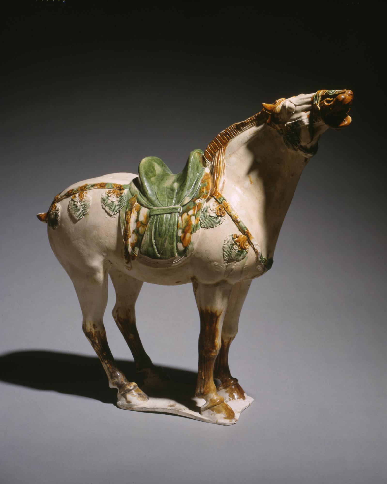 Tang dynasty (618–907) Neighing Caparisoned Horse