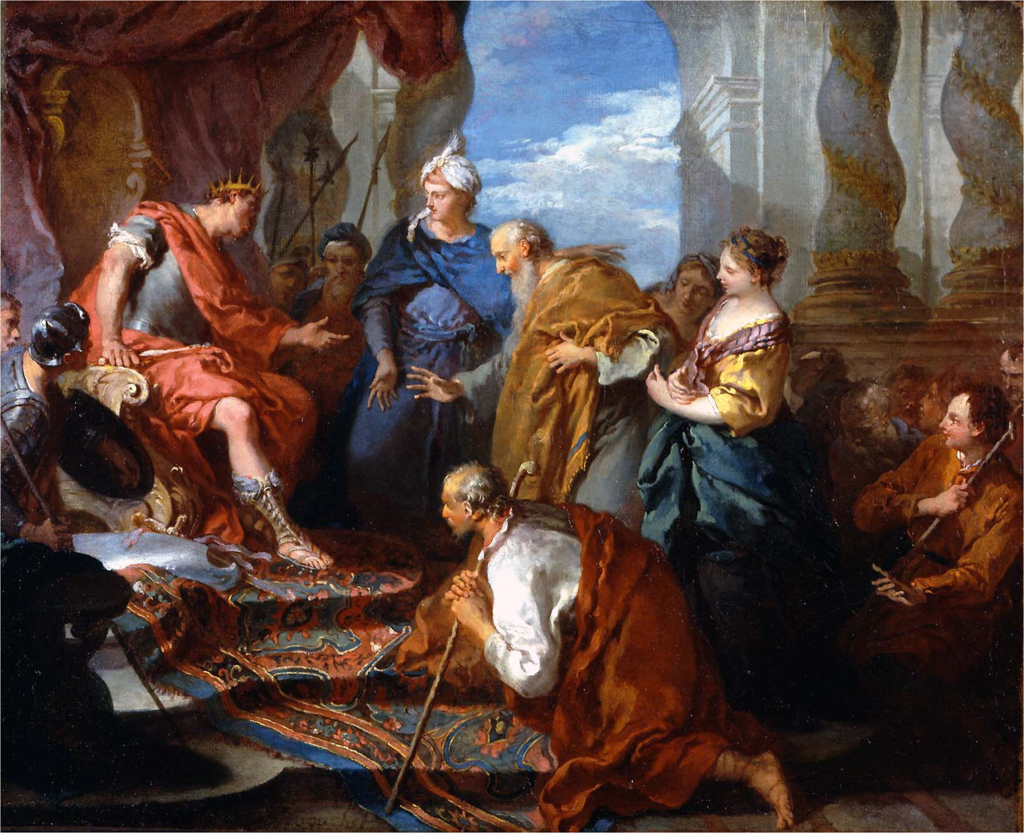 Francois Boucher's  Joseph Presenting His Father and Brothers to the Pharaoh
