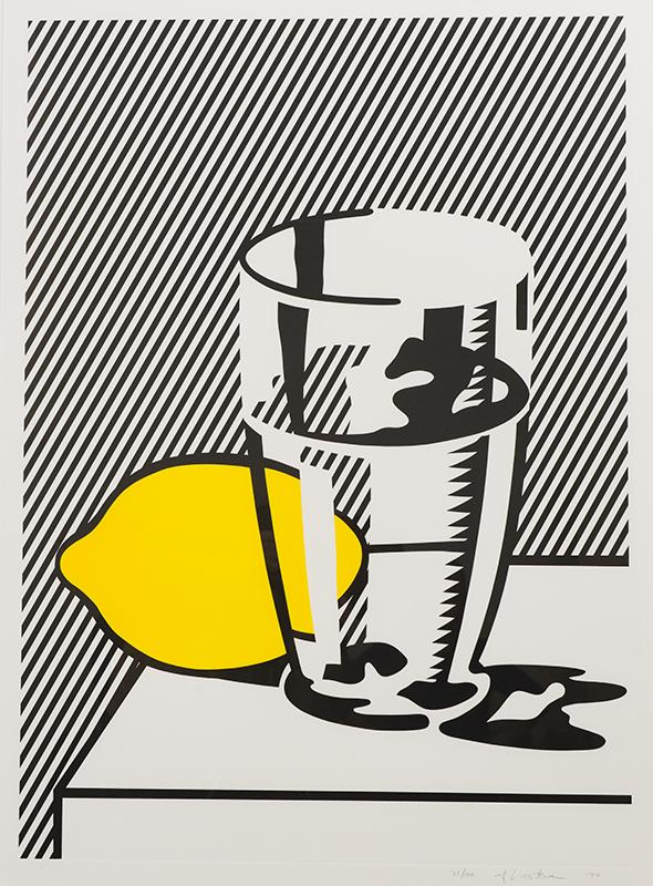 ROY LICHTENSTEIN: Untitled (Still Life with Lemon and Glass)