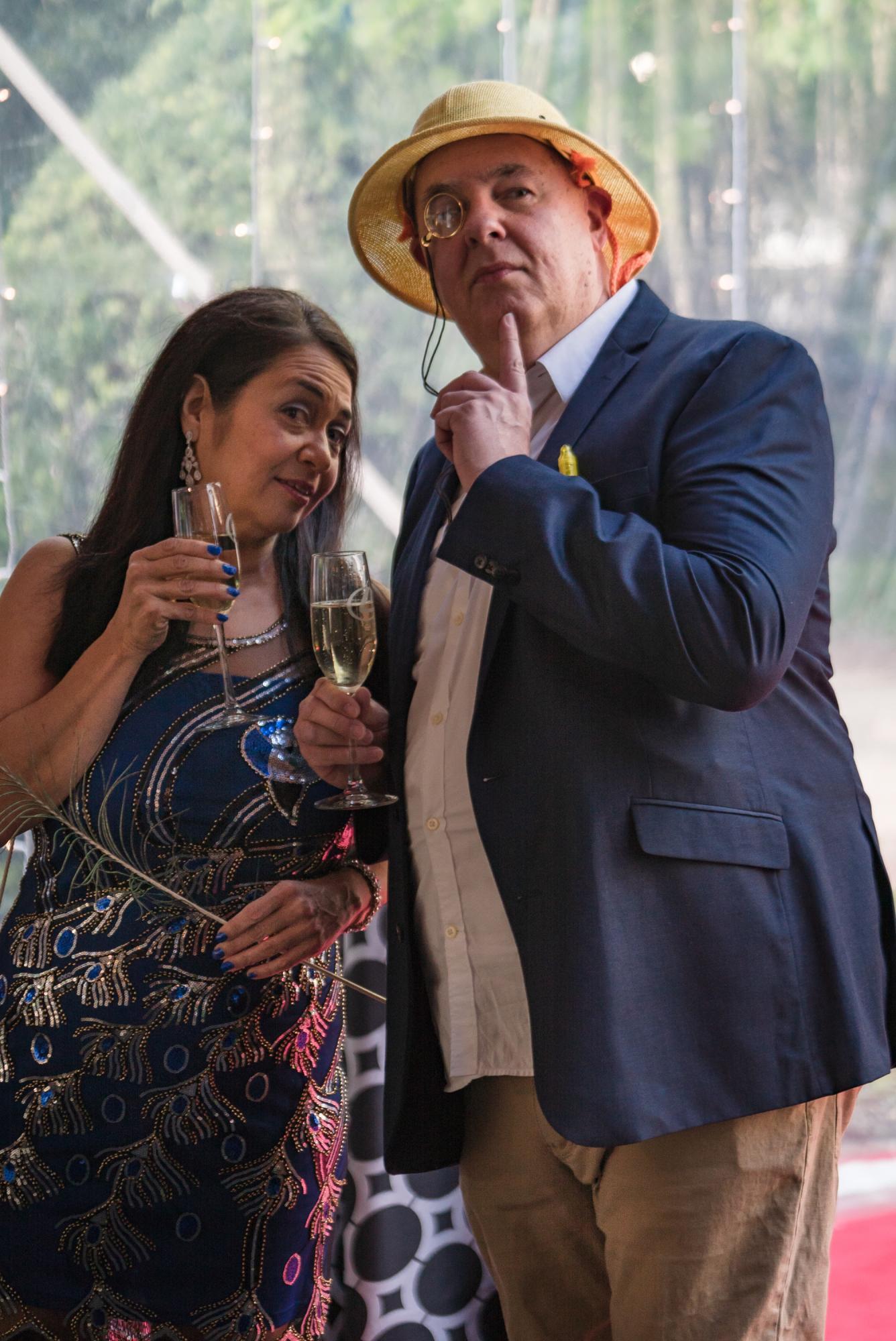couple being goofy at the 2018 gala