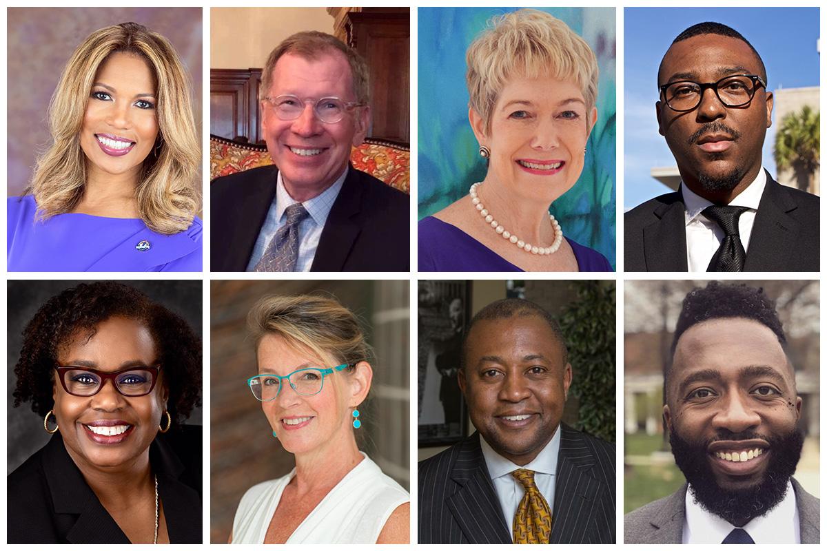 Headshots of each of the eight new board members of the CMA board of trustees