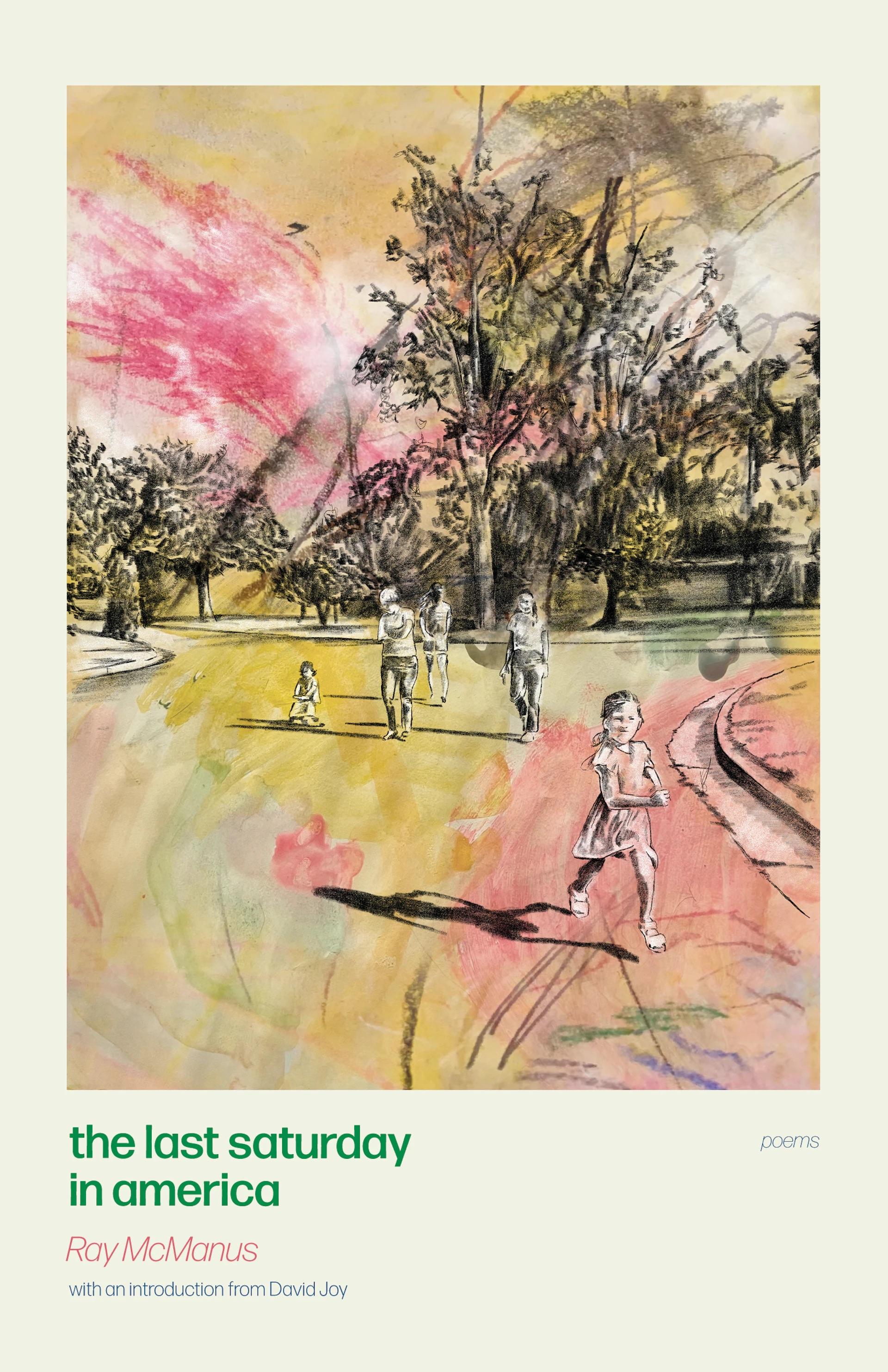 The cover to McManus' book, featuring families on a broad suburban street