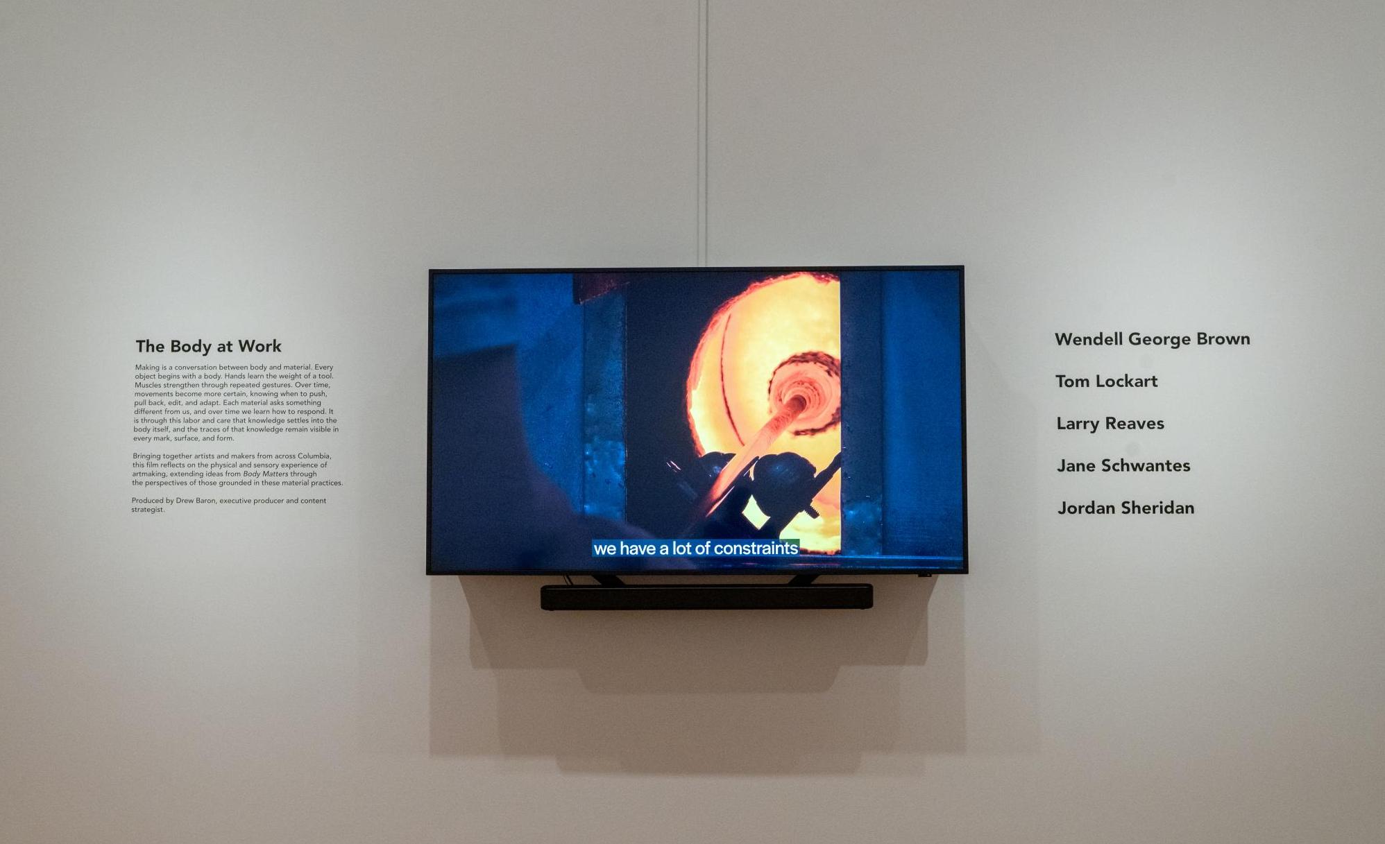 The Body at work screen shot in exhibition